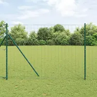 Syfax Zaun mit Pfosten Grün 1,5 x 10 m Stahl