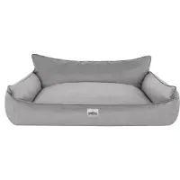 Sellbee Hundebett Hundekorb Hundesofa Hundekissen Tierbett Schlafplatz Hundematratze für Haustier Hunde Waschbar - Joker - 106 x 80 cm [Größe: XXL] - Asche Fancy