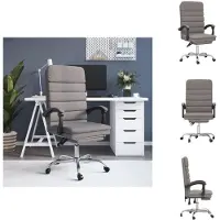 vidaXL Bürostuhl mit Massagefunktion Taupe Stoff - Bürostühle