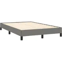 Syfax Bettgestell ohne Matratze Dunkelgrau 120x190 cm Stoff