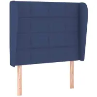 Syfax Kopfteil mit Ohren Blau 103x23x118/128 cm Stoff