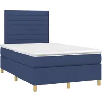 Syfax Boxspringbett mit Matratze Blau 120x190 cm Stoff