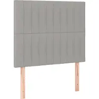 Syfax Kopfteil Hellgrau 90x5x118/128 cm Stoff