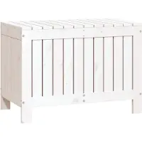 vidaXL Gartentruhe Weiß 76x42,5x54 cm Massivholz Kiefer