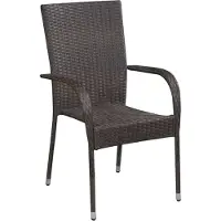 vidaXL "Winter Sale" Gartenstühle - Braun Stapelbare Gartenstühle 2er-set Poly Rattan Braun DE5157407