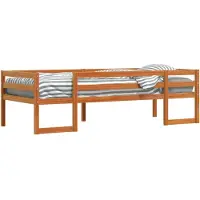 vidaXL "Rabatt" Kinderbett Stabile - mit Robuste Latten - Wachsbraun 90x200 cm Massivholz Kiefer - Klassische Betten CC23362