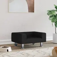 vidaXL "2026 Promotion" Hundebett Schwarz 50x40x26,5 cm Samt - Hundebetten CC1986