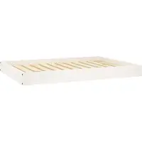 Syfax Hundebett Weiß 101,5x74x9 cm Massivholz Kiefer