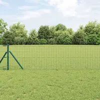 Syfax Zaun mit Pfosten Grün 0,8 x 25 m Stahl