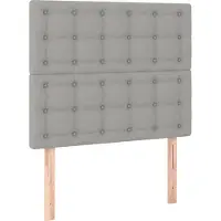 Syfax Kopfteil Hellgrau 100 x 5 x 118/128 cm Stoff