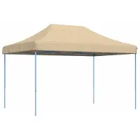 Syfax Partyzelt Faltbar Pop-Up Beige 410x279x315 cm