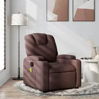 vidaXL Cloris Designermöbel Massagesessel Dunkelbraun Stoff 2024 Neu
