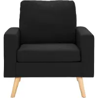 vidaXL "im Sonderangebot"Einzelsessel moderne - CLORIS - Loungesessel - Schwarz Stoff - 77 x 71 x 80 cm - NeuMöbel6362182