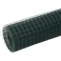 vidaXL Drahtzaun Stahl mit PVC-Beschichtung 25x1,5 m Grün