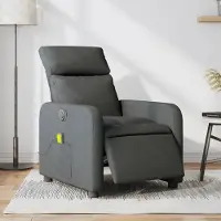 vidaXL Design Massagesessel Elektrisch Dunkelgrau Stoff, Klassische Sessel 2024 Neu