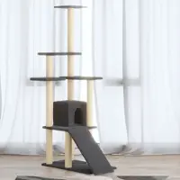 vidaXL Kratzbaum mit Sisal-Kratzsäulen Dunkelgrau 155 cm , Kratzbäume Design 2024