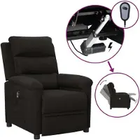 Prolenta Maison Exclusive - Relaxsessel Elektrisch Schwarz Stoff
