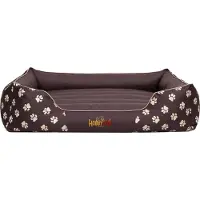 HOBBYDOG Prestige dog bed - Brown with paws XL