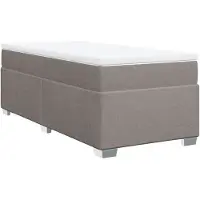 Syfax Boxspringbett mit Matratze Taupe 100x200 cm Stoff
