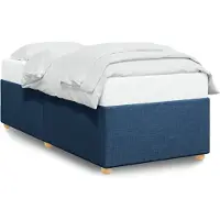 vidaXL Bettgestell ohne Matratze Blau 90x200 cm Stoff