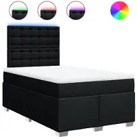 Syfax Boxspringbett mit Matratze Schwarz 120x190 cm Stoff