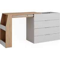 Vicco Basteltisch Iva Weiß 98.5-167.5 x 80 x 47 cm ausklappbar, 4 Schubladen, Model 47675