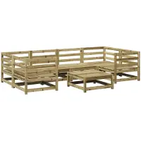 vidaXL 7-tlg. Garten-Sofagarnitur Kiefernholz Imprägniert