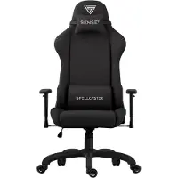 Sense7 Spellcaster FUKU Gaming Stuhl Alcantara Schwarz - Ergonomischer Bürostuhl PC Schreibtischstuhl Zockerstuhl 120kg Kaltschaum Chefsessel