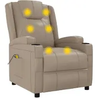 vidaXL Massagesessel Cappuccino-Braun Kunstleder
