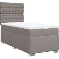 Syfax Boxspringbett mit Matratze Taupe 90x190 cm Stoff