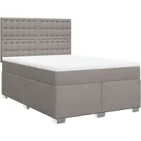Syfax Boxspringbett mit Matratze Taupe 140x190 cm Stoff