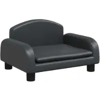 Syfax Hundebett Schwarz 50x40x30 cm Kunstleder