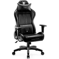 Diablo X-One 2.0 Gaming Stuhl Bürostuhl Schreibtischstuhl Verstellbare Armlehnen Ergonomisch Nacken/-Lendenkissen Farbe: Schwarz, Größe Normal