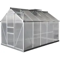 Westmann Aluminium Gewächshaus Flora 610 Silber 312x192x201 cm