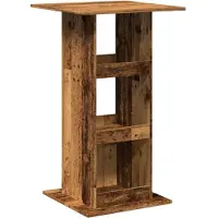 vidaXL Bartisch mit Ablagen Altholz-Optik 60x60x102 cm Holzwerkstoff