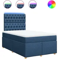 Syfax Boxspringbett mit Matratze Blau 120x200 cm Stoff