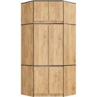 Akord Eckkleiderschrank Craft Eiche 100 cm 6 Türen B100xH235xT50 cm