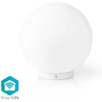 Nedis WIFILM10CWT, Intelligente Tischleuchte, WLAN, Weiß, Glas, Blau, Kaltweiße, Grün, Rot, Warmweiß, 2700 K