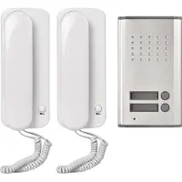 Emos Audio-Türsprechanlage Set für zwei Teilnehmer, zur Aufputzmontage, Gegensprechanlage, Audio-Kit mit Türöffner-Möglichkeit, H1086