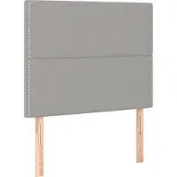 Syfax Kopfteil Hellgrau 90x5x118/128 cm Stoff
