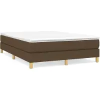 Syfax Boxspringbett mit Matratze Dunkelbraun 140x190 cm Stoff