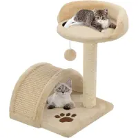 vidaXL CLORIS Katzen-Kratzbaum Sisal 40 cm Beige und Braun - Kleintier-Ställe 160