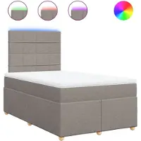 Syfax Boxspringbett mit Matratze Taupe 120x190 cm Stoff