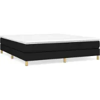 Syfax Boxspringbett mit Matratze Schwarz 160x200 cm Stoff