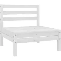 vidaXL Garten-Mittelsofas 4 Stk. Weiß Kiefer Massivholz