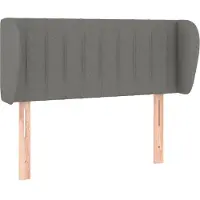 Syfax Kopfteil mit Ohren Dunkelgrau 83x23x78/88 cm Stoff