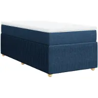 Syfax Boxspringbett mit Matratze Blau 100x200 cm Stoff