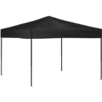 Syfax Partyzelt Faltbar Schwarz 3x3 m
