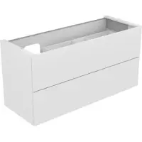 Keuco Waschtischunterschrank Edition 11 140x70x53,5cm, Lac s-matt, Gl. cashm kl