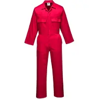 Portwest S999 Euro-Arbeitsoverall aus Polyester-Baumwolle Red Gr. S